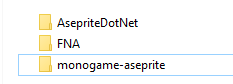 MonoGame.Aseprite and AsepriteDotNet should be siblings of the FNA directory